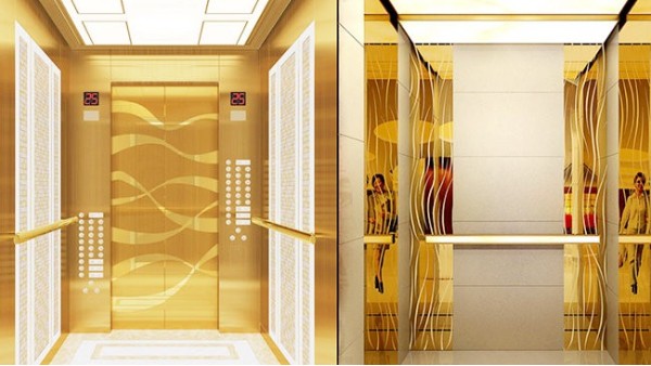 不銹鋼蝕刻板在電梯上使用是什么樣？