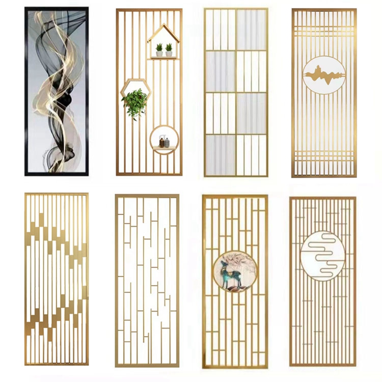 不銹鋼屏風(fēng)新中式圓形假山鏤空背景墻圓弧嵌入鋁浮雕戶外庭院玄關(guān)